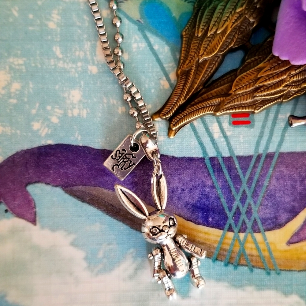 **3/$30* Poseable Rabbit necklace🐇💜